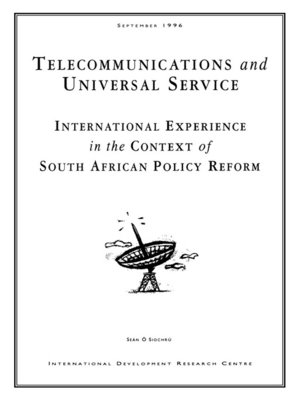 cover image of Telecommunications and Universal Service